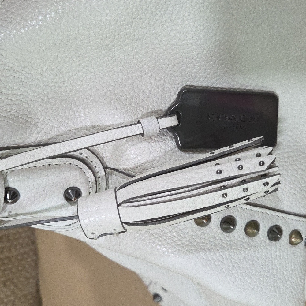 COACH Authentic Shoulder Bag with pewter Studded Accents - Picture 4 of 8